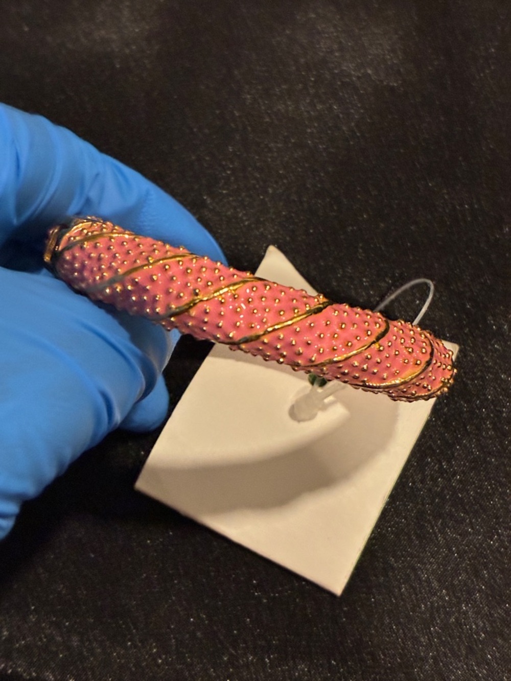 Lilly Pulitzer Pink Enamel pink and Gold-Tone Twisted Bangle Bracelet